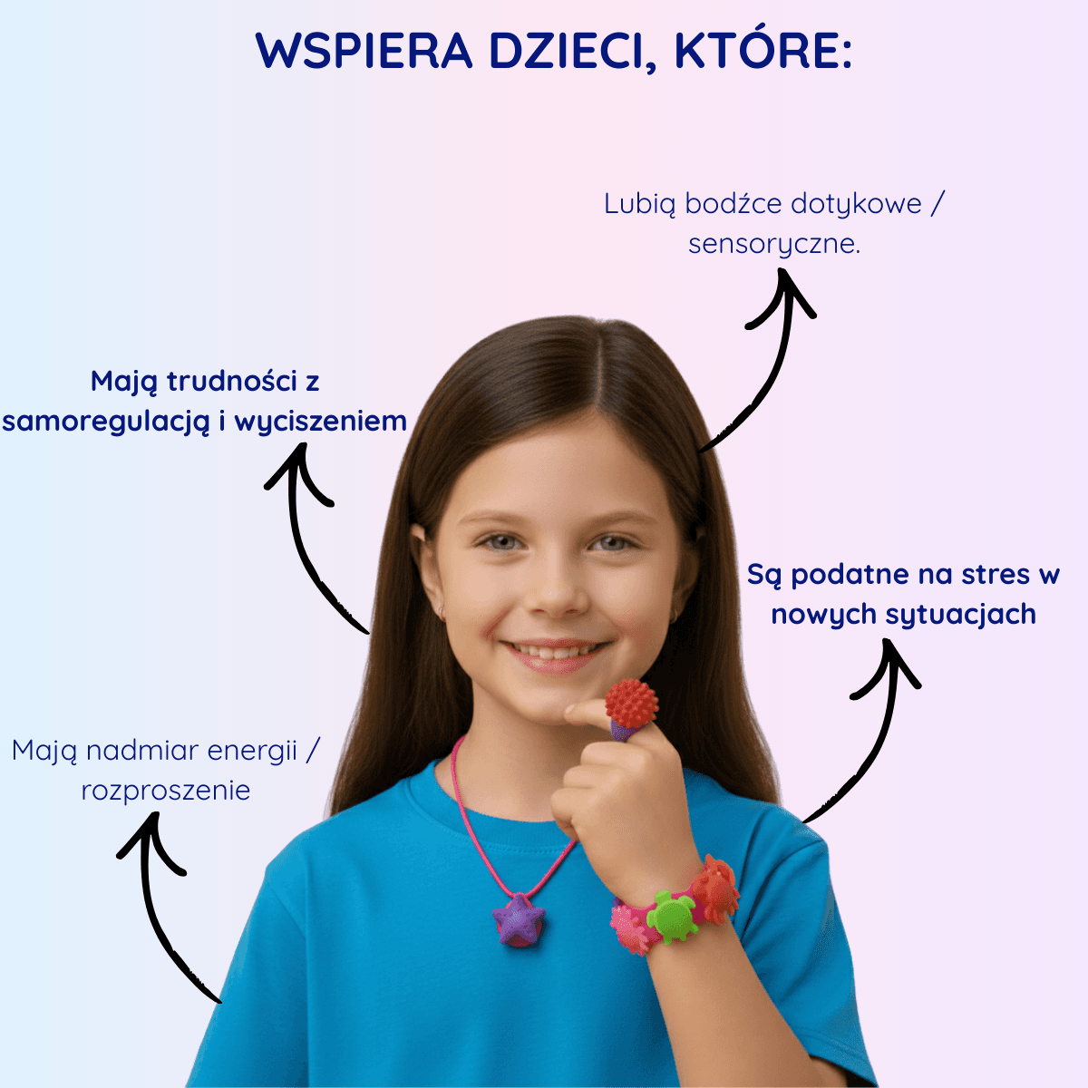 SENSI – Zestaw sensoryczny 22 szt. (bransoletki + pierścionki + naszyjnik)